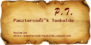 Pasztercsák Teobalda névjegykártya